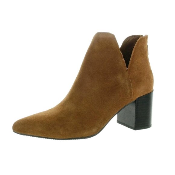 Blondo Tanner Boots Womens 9 Brown Suede Waterproof Block Heel Ankle Booties - Picture 2 of 16